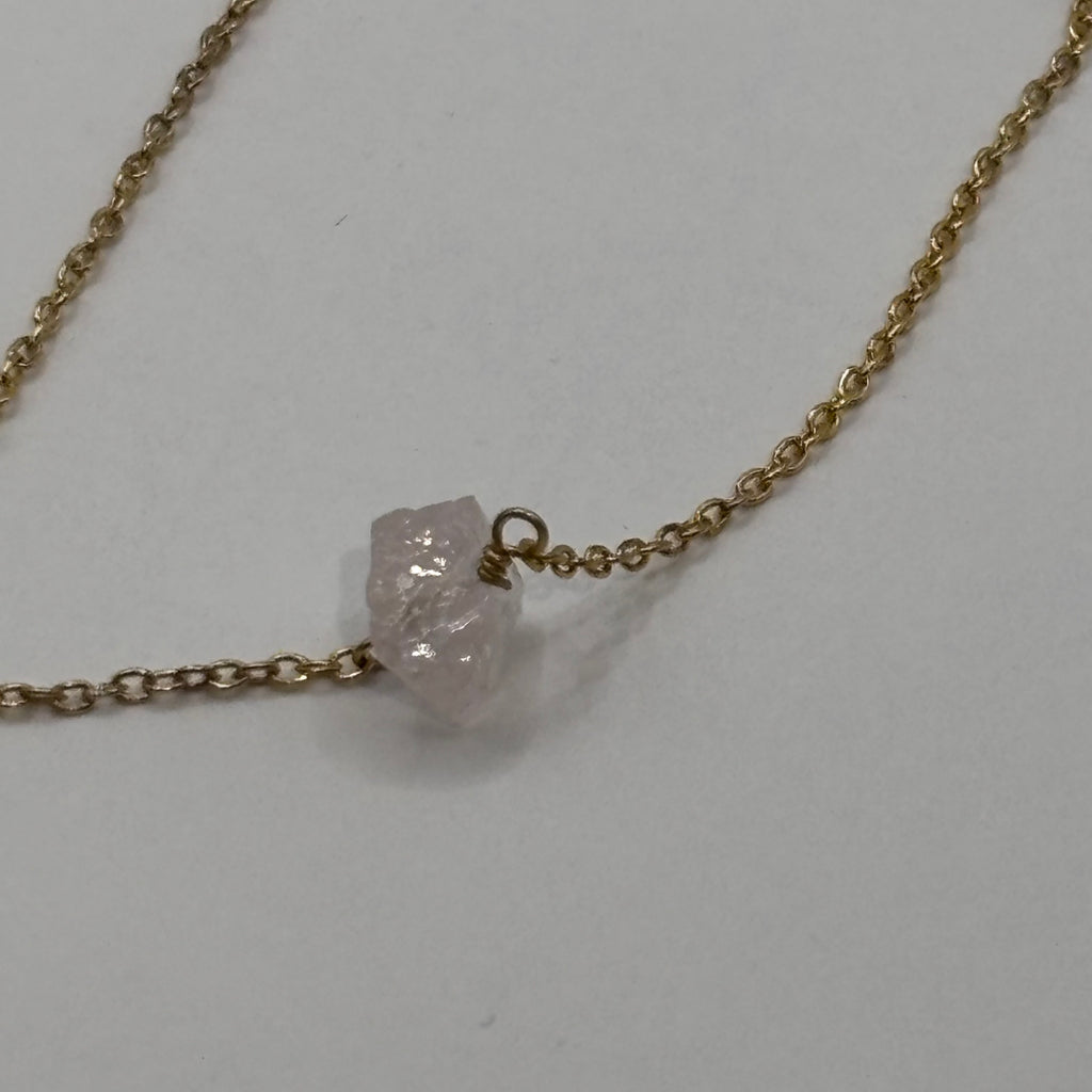 Bracelet Argent doré Quartz rose